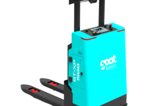 GOAT Robotics GT-XP 1500 autonomous pallet-handling mobile robot, studio render