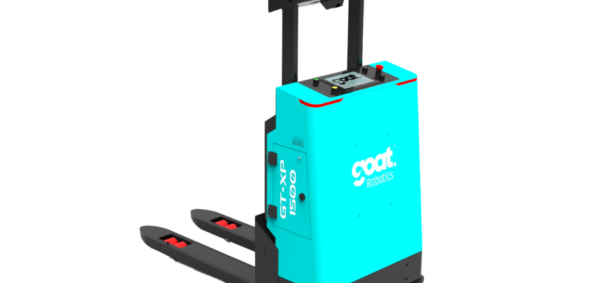 GOAT Robotics GT-XP 1500 autonomous pallet-handling mobile robot, studio render