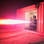 Abyom BSE rocket engine hot-fire test at the containerised test stand