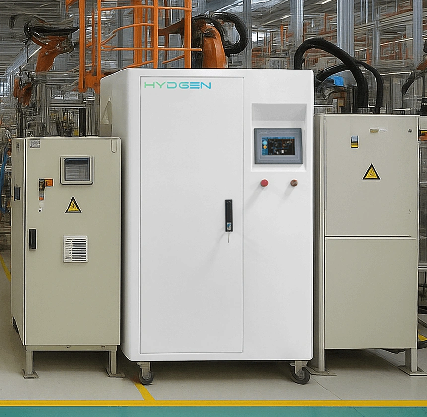 HYDGEN AEM electrolyser installed in an industrial facility
