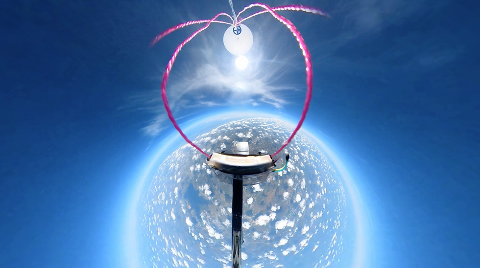 Aerolaunch India balloon and payload above Earth