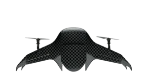 Airbound TRT blended-wing-body tailsitter drone, studio product shot