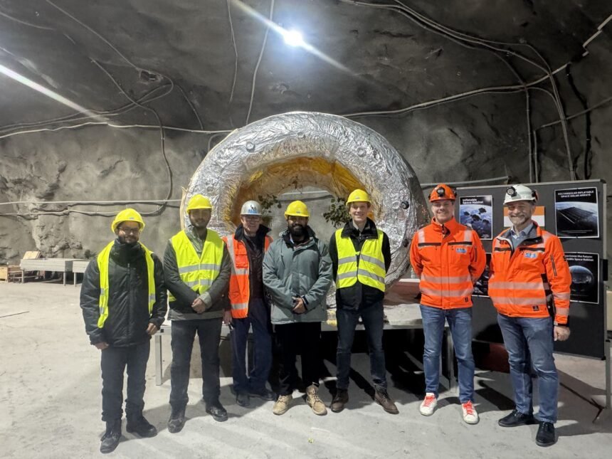Akashlabdhi inflatable habitat test article in the Swiss underground test facility