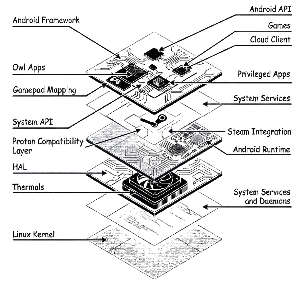 OwlOS software architecture diagram
