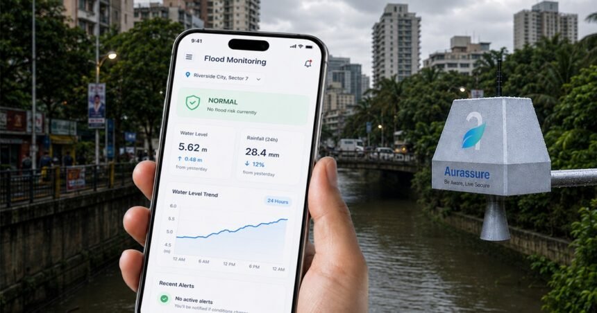 Aurassure Aqua flood-monitoring cover