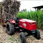 AutoNxt X45H2 electric tractor hauling a sugarcane trailer at Jaywant Sugar Mill