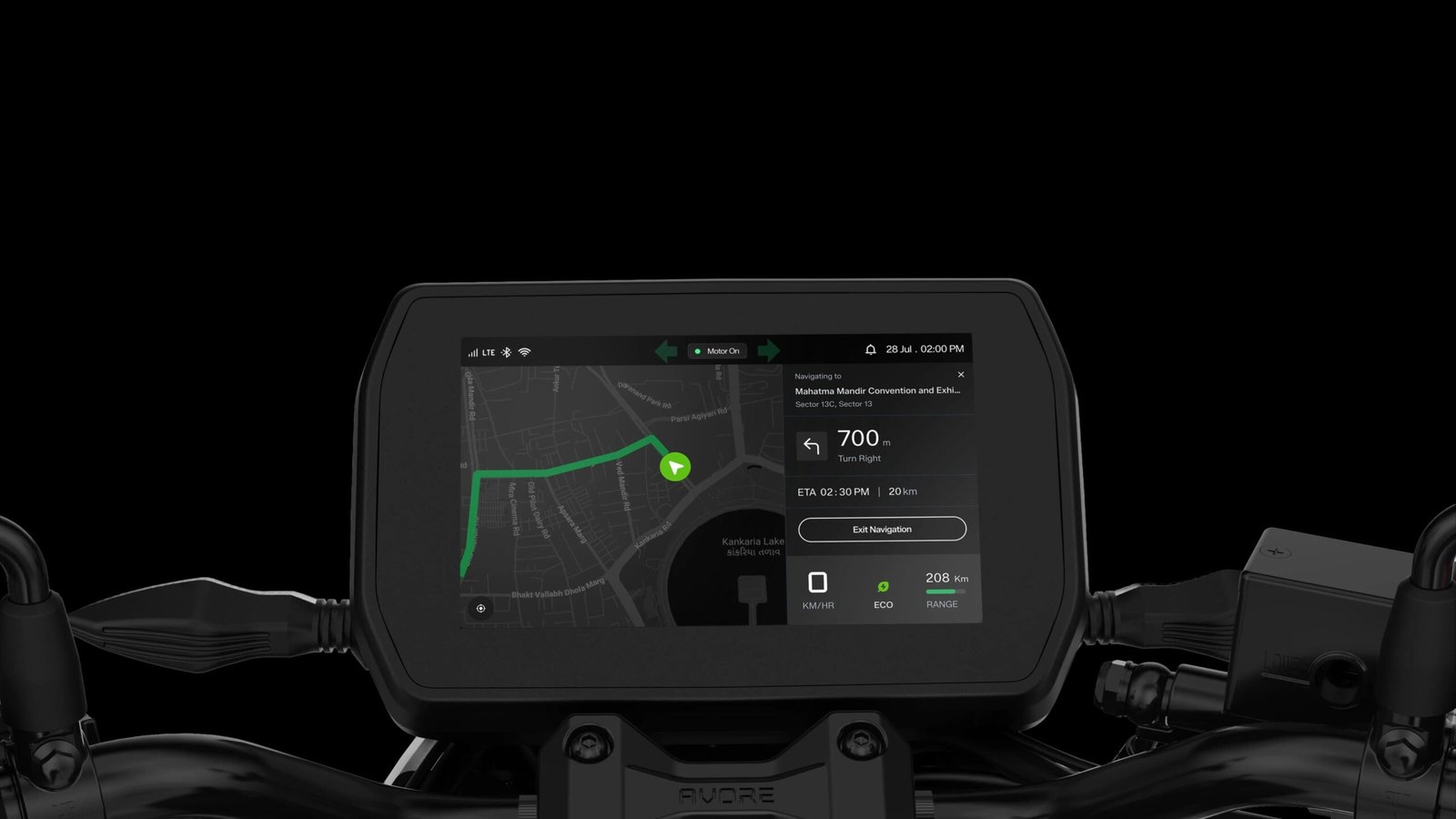 Avore EX2S 7-inch smart cockpit with full-stack navigation