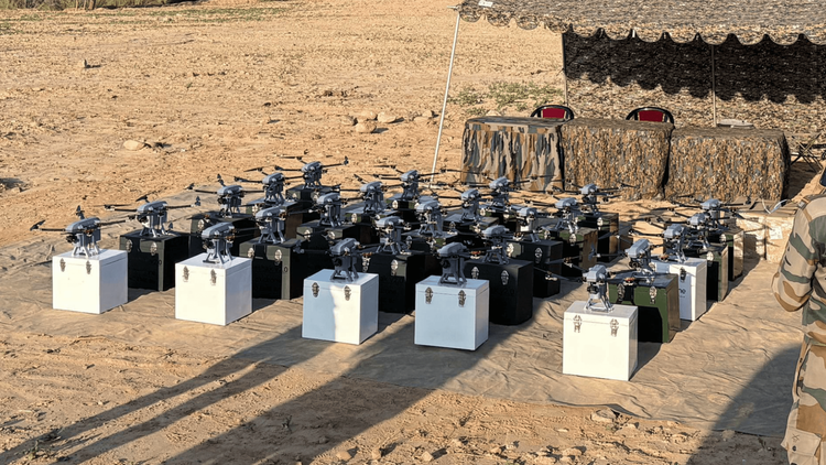 axldrone UAVs deployed in the field