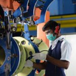 LMW Advanced Technology Centre technician assembling an aerospace structure