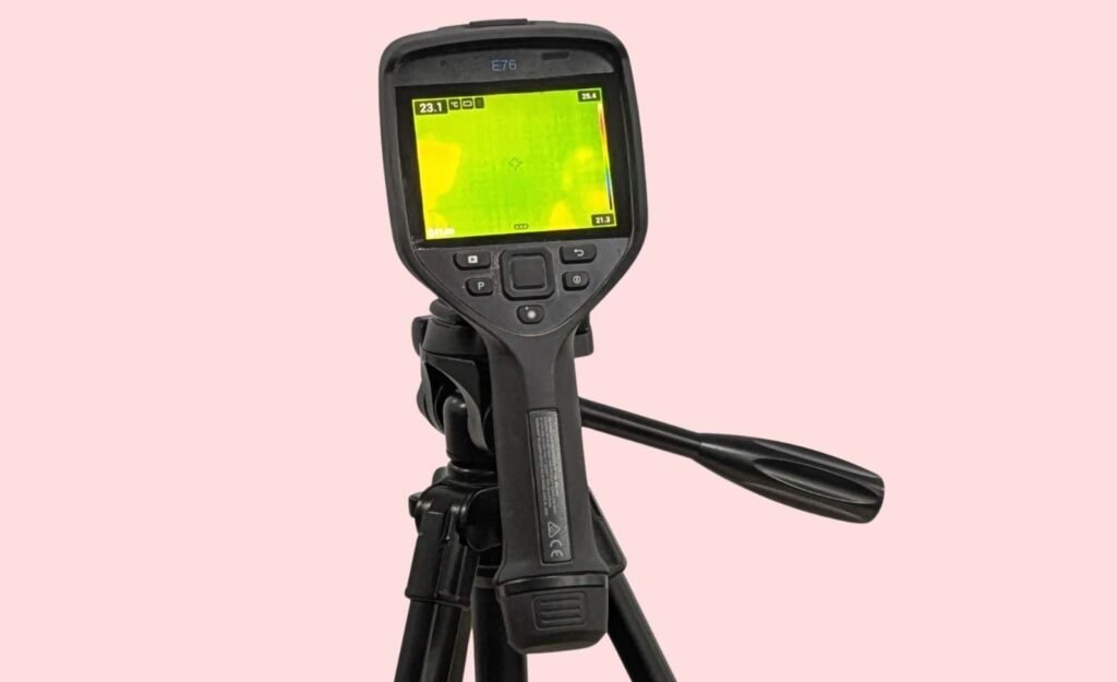 Thermalytix thermal sensing hardware mounted on a tripod, product shot