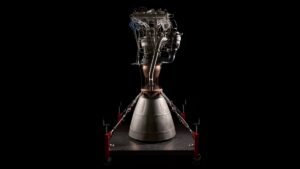 The EVEREST rocket engine at its unveiling ceremony in Bengaluru