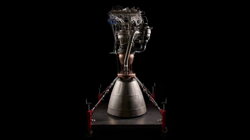 The EVEREST rocket engine at its unveiling ceremony in Bengaluru
