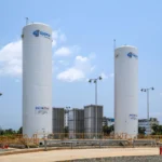 Vacuum-jacketed cryoline pipe spools at INOX India's Vadodara facility built for ITER