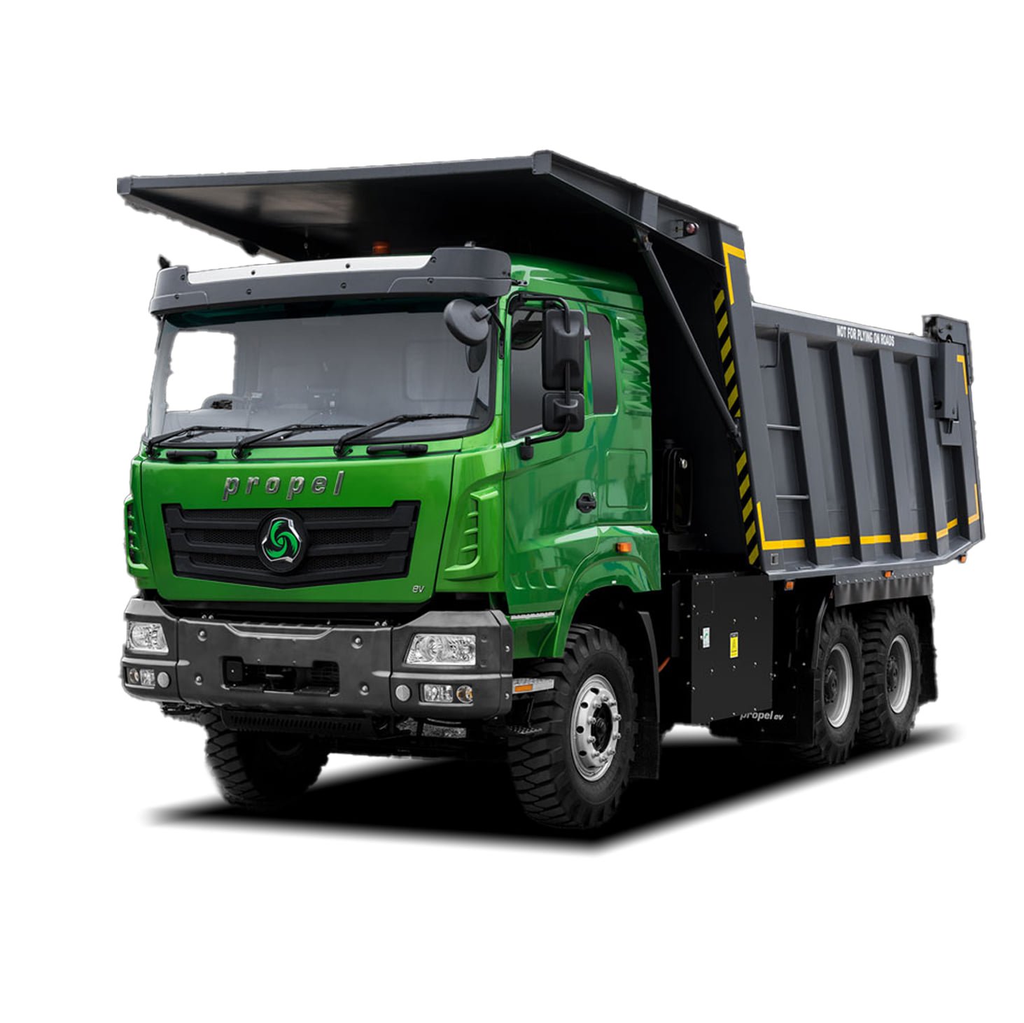 Alt text: Propel 470 MEV electric dump truck at a mine