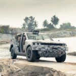 Pravaig VEER electric tactical all-terrain vehicle in a desert setting