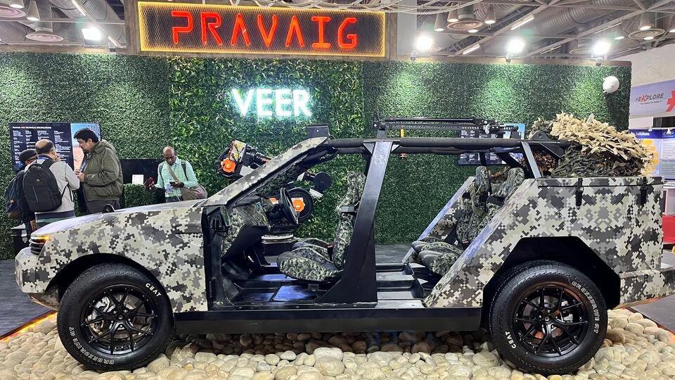 Alt text: Pravaig VEER during Indian Army field trials
