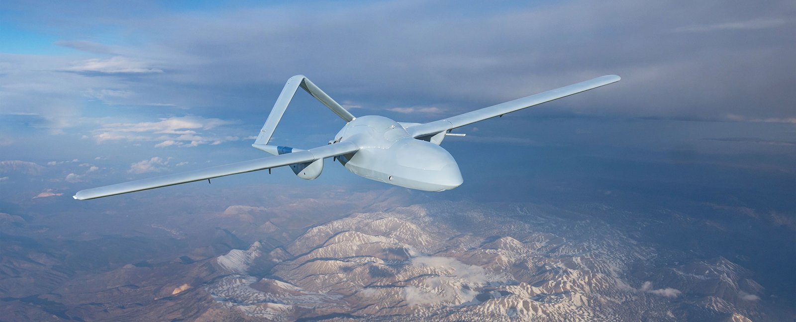 Alt text: High-speed military drone aircraft in flight illustrative