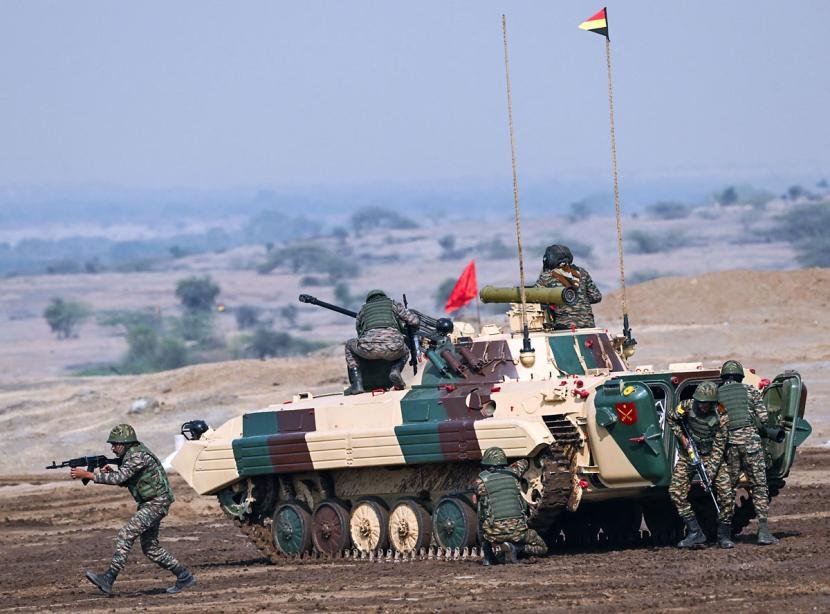 Alt text: ASHVA ATV at Indian Army exercise Kharga Shakti