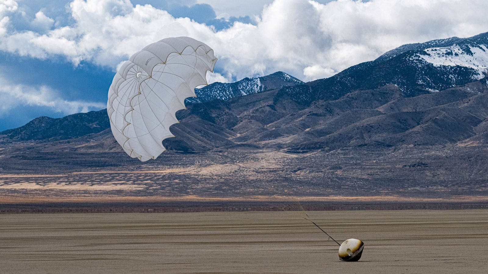 Alt text: Recovery of Serendipity Space Alchemy prototype after balloon test landing