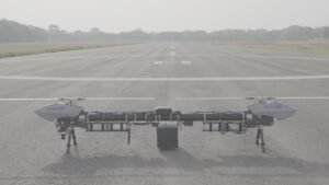 EndureAir SABAL-20 tandem-rotor logistics drone in flight