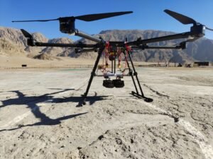 Bajrang UAV PX4P2300 heavy-lift cargo drone at Shinkula Top, Ladakh (~16,400 ft)
