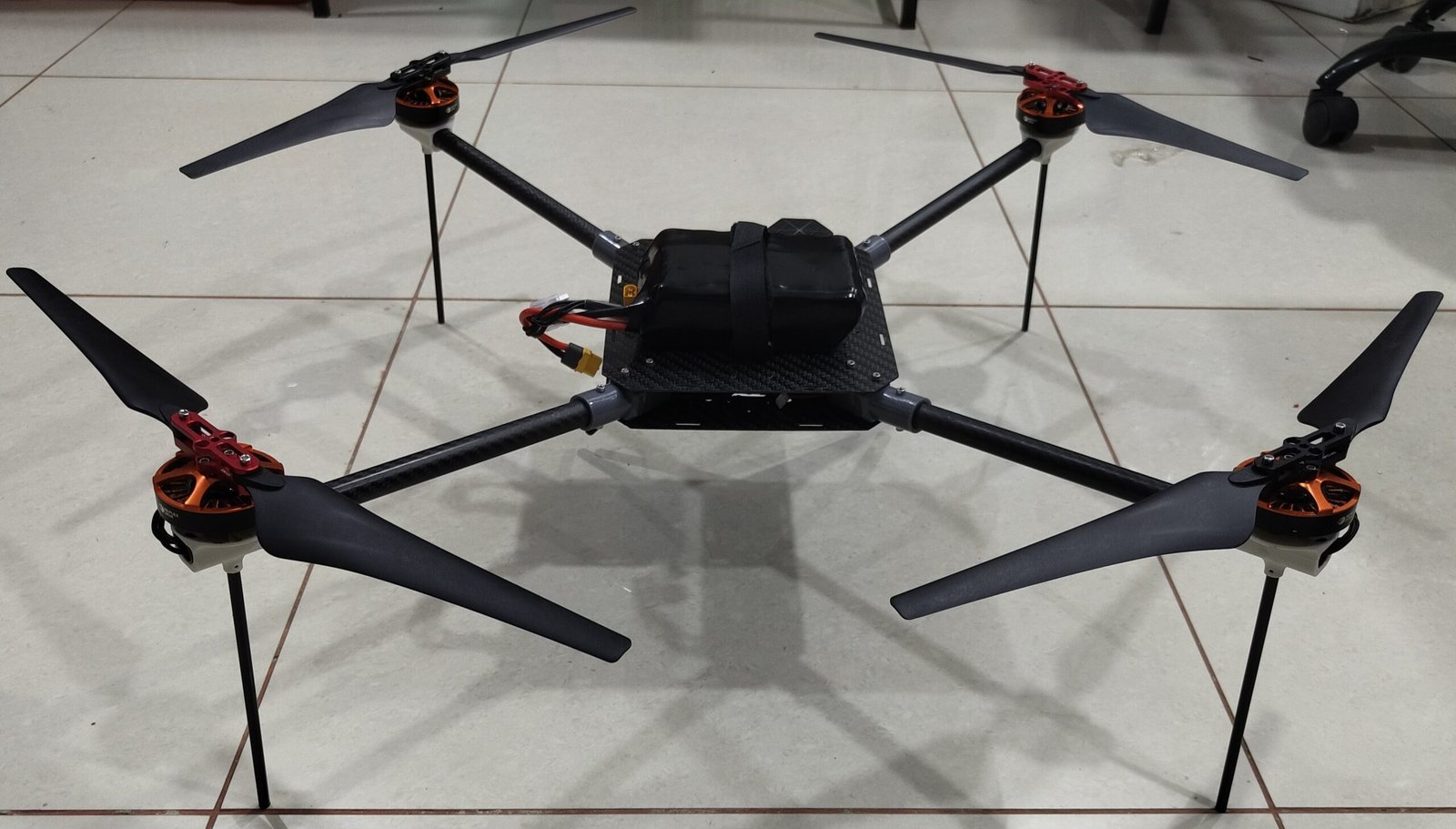 A Bajrang UAV PX4PT700 payload quadcopter at the company's Ahmedabad facility