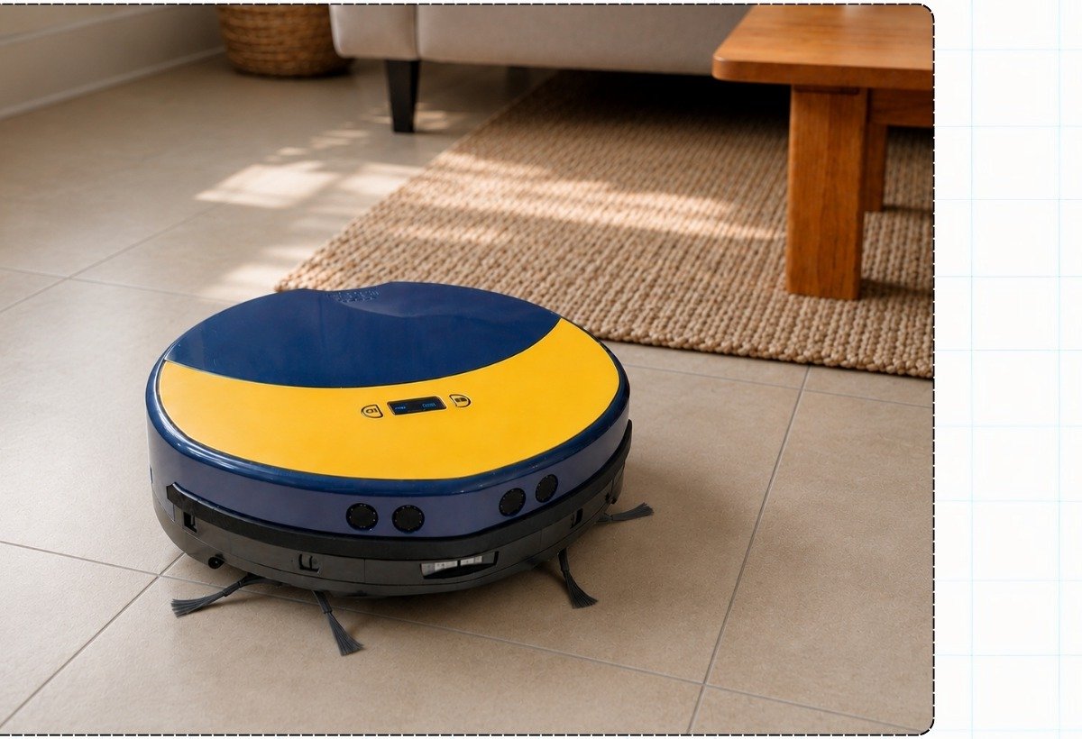 Jiva V1 cleaning a home floor