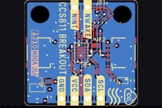 A circuit board layout designed with CopperPilot