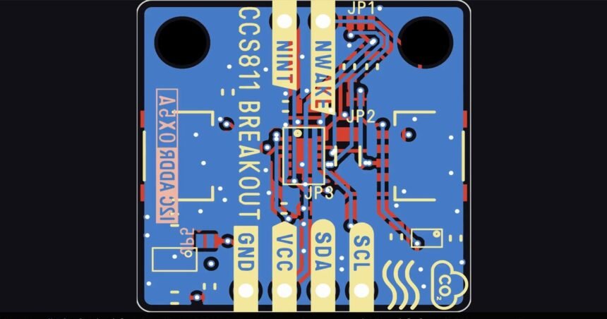 A circuit board layout designed with CopperPilot