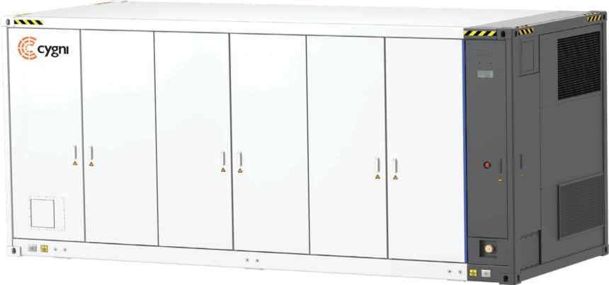 Cygni Max liquid-cooled 5 MWh battery energy storage container
