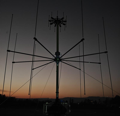 Cyronics direction-finding antenna array deployed in the field