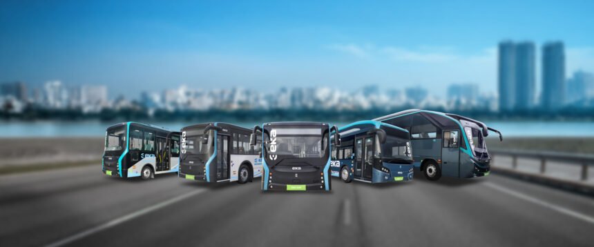 EKA Mobility's electric bus range, from the company's official website.