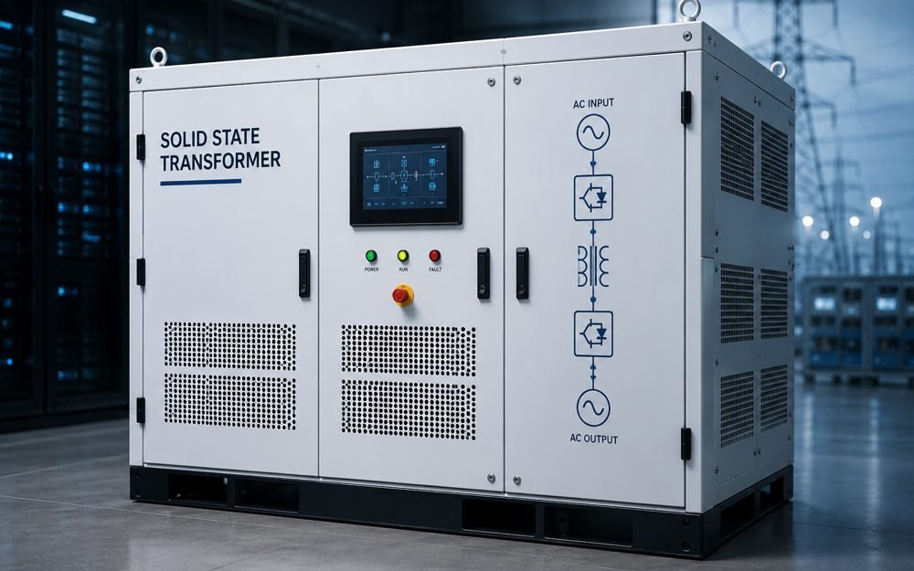 Enerzolve solid-state transformer cabinet visual