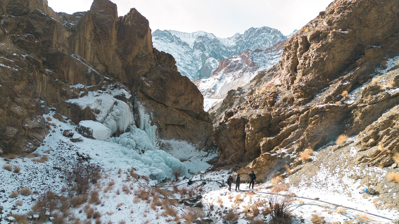 An Automated Ice Reservoir taking shape in a Ladakh gorge