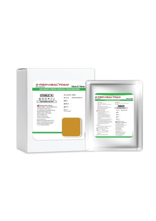 D-Fibroheal PU Foam, a silk-protein sterile absorbent wound dressing