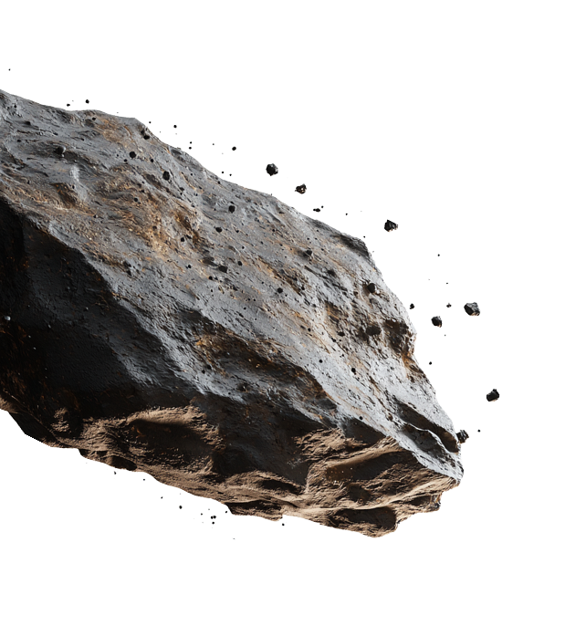 Asteroid mission imagery from HEX20's Emirates Asteroid Impactor Mission page