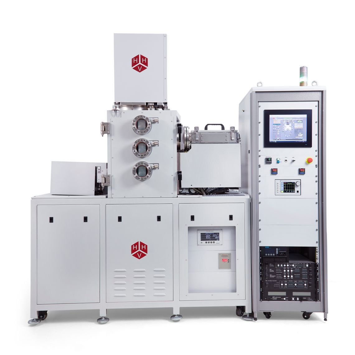 HHV dual ion beam sputtering system