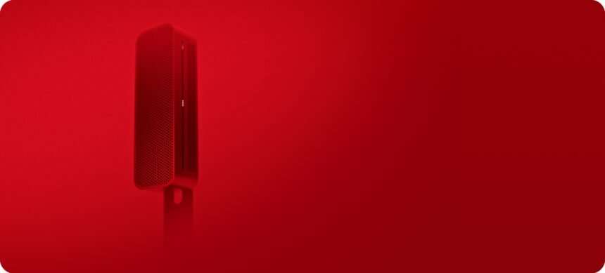 Praan HIVE official product photo on red background
