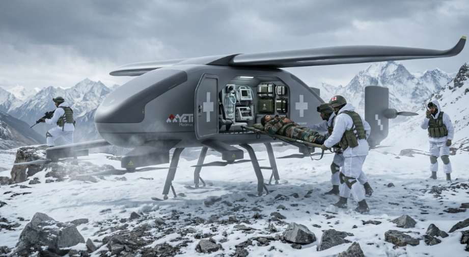 YETI in its medical-evacuation configuration
