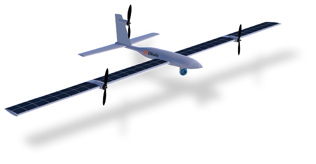 Okulo Aerospace MALE-class solar UAV render