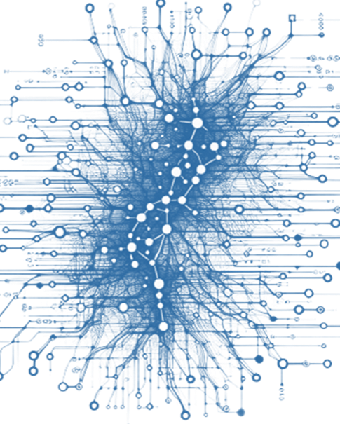 AbInitio platform visualisation: neural-network graph of protein-structure interactions, official immunitoAI image