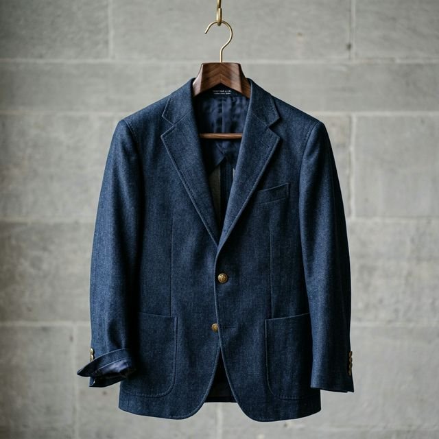 IndiWool Heritage Premium blazer — indigo-dyed merino wool denim by IndigoTex