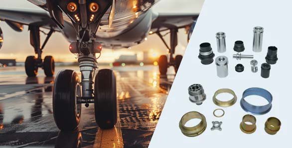 Precision-machined landing-system components produced by JJG Aero, Bengaluru