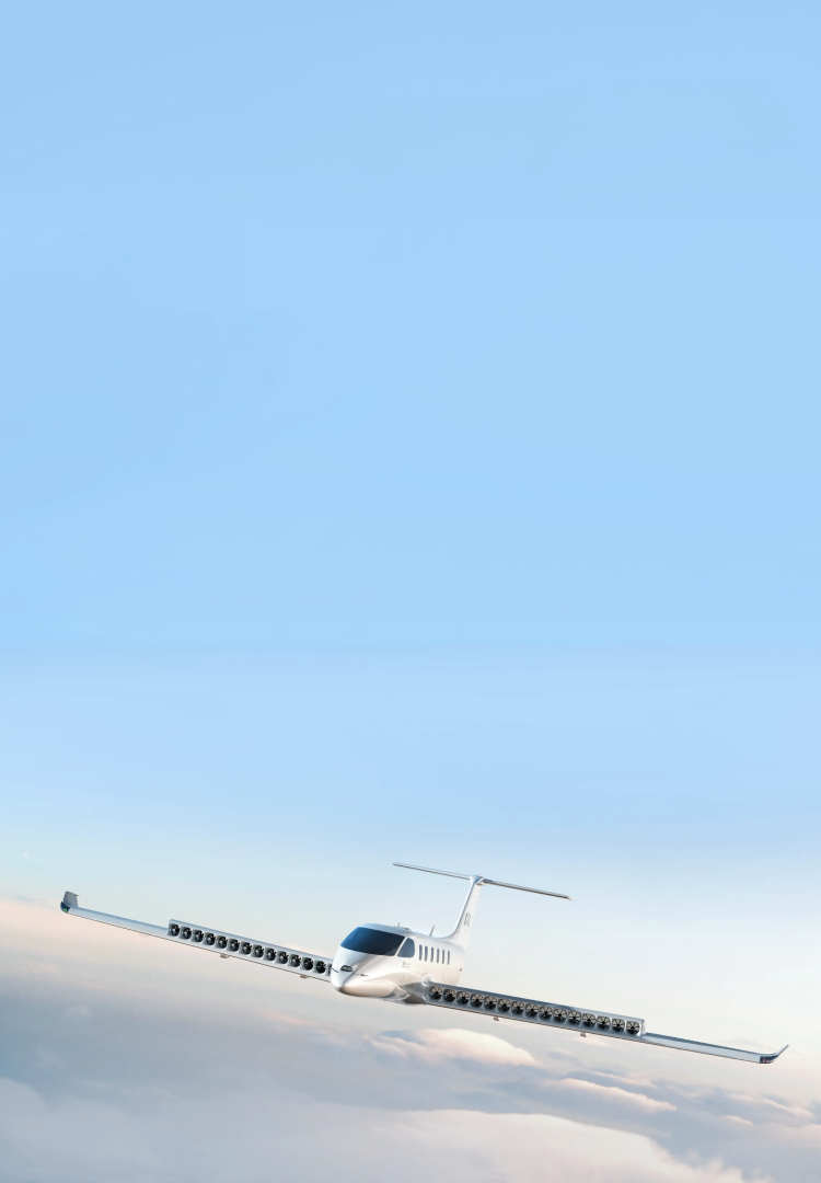 LAT Aerospace's concept for its 8-seater hybrid-electric aircraft in flight