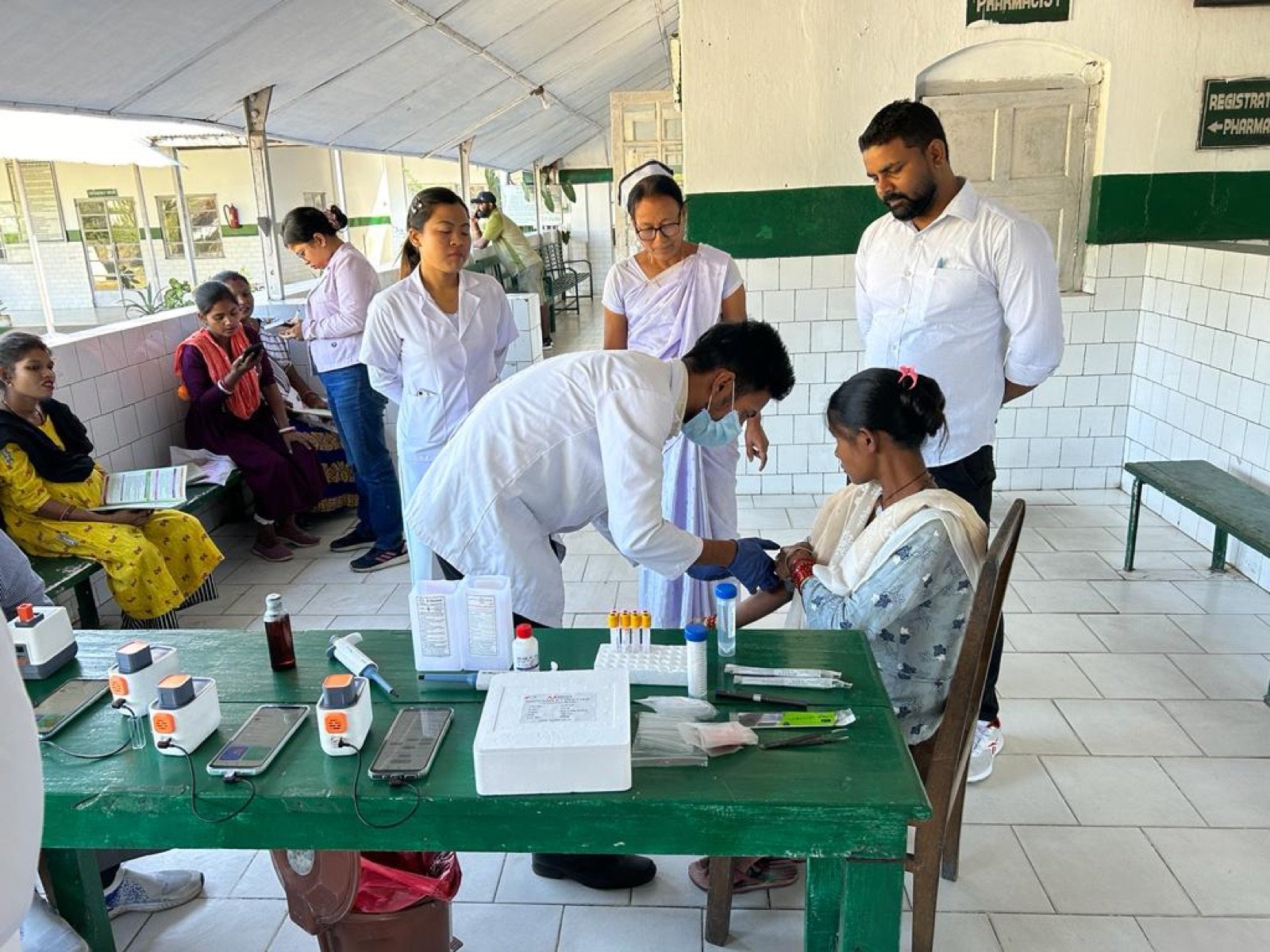 Mobilab deployed at a health camp