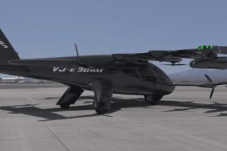 Vjaitra's VJ-600Max hydrogen-powered eVTOL air taxi on the tarmac