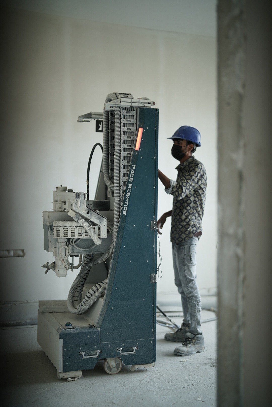 Centa Painter robot on a construction site in Bengaluru