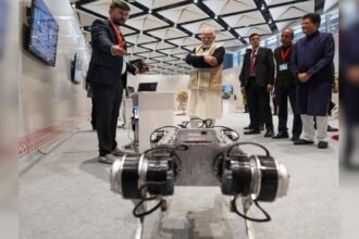 PARAM, General Autonomy's quadruped robot, at its showcase demonstration