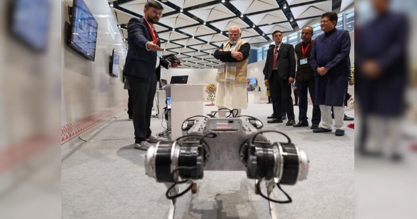PARAM, General Autonomy's quadruped robot, at its showcase demonstration
