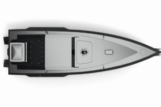 Top-down view of Parshu Tactical Defence autonomous unmanned surface vessel